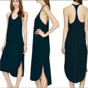 Wilfred Colonne Black Halter Sheath Cocktail Dress. Size Large